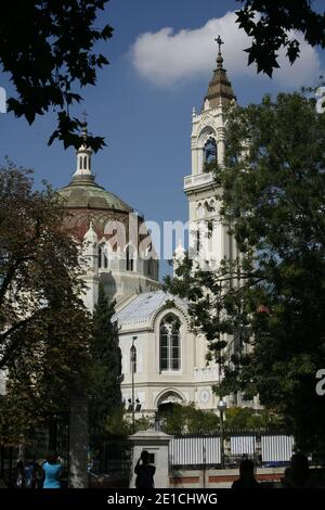 Kathedrale Santa María la Real de La Almudena in Madrid. Stockfoto