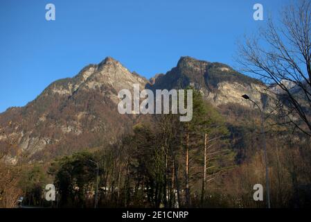 Herbststimmung in Balzers in Liechtenstein 17.11.2020 Stockfoto