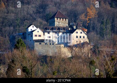 Beliebtes Schloss in Vaduz in Liechtenstein 16.12.2020 Stockfoto