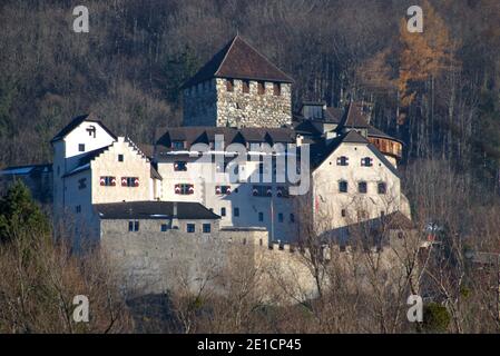 Beliebtes Schloss in Vaduz in Liechtenstein 16.12.2020 Stockfoto