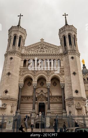 Notre Dame de Fourvière in Lyon, Rhone-Alpes, Frankreich Stockfoto