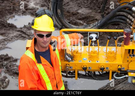 Fort McMurray ist das Zentrum der Athabasca tar sands, der drittgrößten Öl der Welt behält, die umweltschädliche Projekt auf dem p Stockfoto