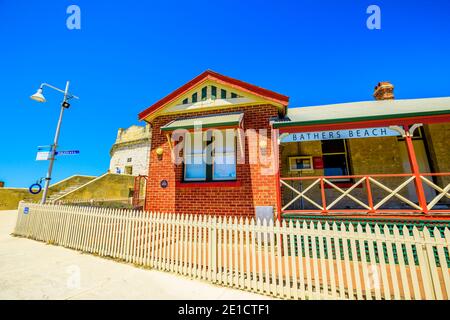 Fremantle, Western Australia, Australien - Jan 2, 2018: Bathers Beach House ist ein perth's einziges Strandrestaurant, Bar und Veranstaltungsraum in der Nähe Stockfoto