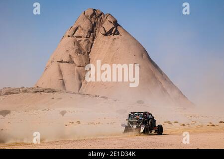 418 Abel Eric (Fra), Manez Christian (Fra), Can-am, BBR/Mercier, SSV Series - T4, Aktion während der 4. Etappe der Dakar 2021 zwischen Wadi Al Dawasir und Riad, in Saudi-Arabien am 6. Januar 2021 - Foto Florent Gooden / DPPI / LM Stockfoto