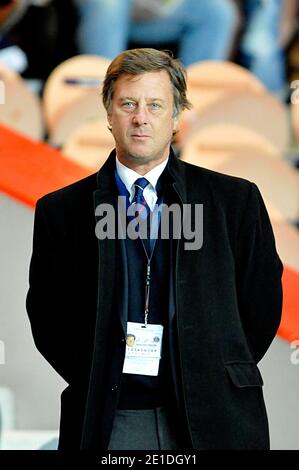 Der Besitzer der PSG Sebastien Bazin beim Fußballspiel der Ersten Liga, Paris-St-Germain gegen Sochaux, am 15. Januar 2011 im Stadion Parc des Princes in Paris, Frankreich. PSG gewann 2-1. Foto von Thierry Plessis/ABACAPRESS.COM Stockfoto