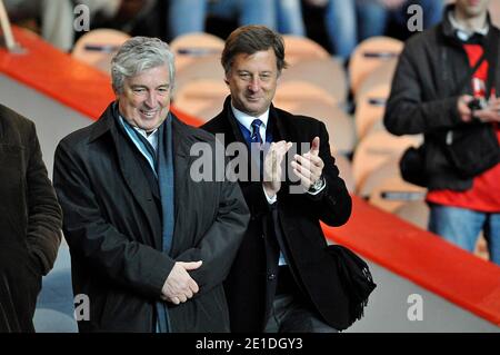 Der Besitzer der PSG Sebastien Bazin beim Fußballspiel der Ersten Liga, Paris-St-Germain gegen Sochaux, am 15. Januar 2011 im Stadion Parc des Princes in Paris, Frankreich. PSG gewann 2-1. Foto von Thierry Plessis/ABACAPRESS.COM Stockfoto