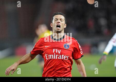 Anderson Luiz de Carvalho Nene von PSG beim Fußballspiel der Ersten Liga, Paris-St-Germain gegen Sochaux im Parc des Princes Stadium in Paris, Frankreich, am 15. Januar 2011. PSG gewann 2-1. Foto von Thierry Plessis/ABACAPRESS.COM Stockfoto