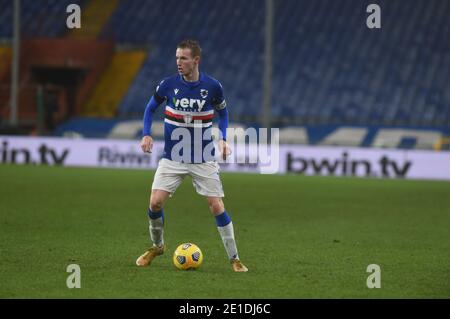 Genua, Italien. Januar 2021. Genova, Italien, Luigi Ferraris Stadion, 06. Januar 2021, JAKUB JANKTO (Sampdoria) während der UC Sampdoria gegen FC Internazionale - Italienische Fußball Serie A Spiel Credit: Danilo Vigo/LPS/ZUMA Wire/Alamy Live News Stockfoto