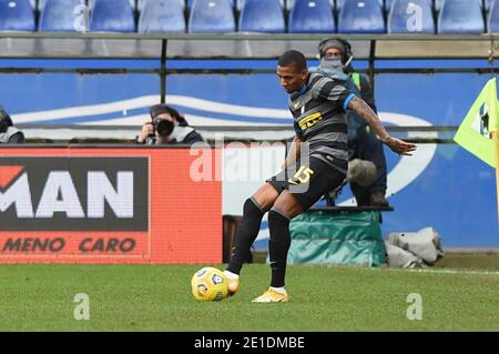 Genua, Italien. Januar 2021. Genova, Italien, Luigi Ferraris Stadion, 06. Januar 2021, ASHLEY YOUNG (Inter) während UC Sampdoria vs FC Internazionale - Italienische Fußball Serie A Spiel Credit: Danilo Vigo/LPS/ZUMA Wire/Alamy Live News Stockfoto