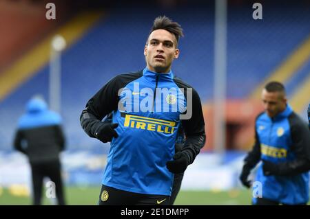 Genua, Italien. Januar 2021. Genova, Italien, Luigi Ferraris Stadion, 06. Januar 2021, Alexis Sanchez (Inter) während der UC Sampdoria gegen FC Internazionale - Italienische Fußball Serie A Spiel Credit: Danilo Vigo/LPS/ZUMA Wire/Alamy Live News Stockfoto