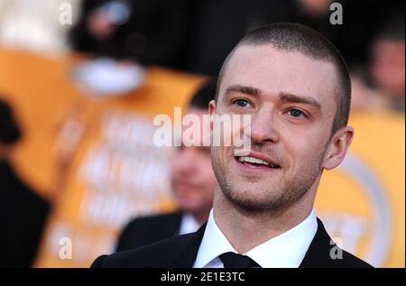 Justin Timberlake bei der Ankunft bei den 17. Annual Screen Actors Guild (sag) Awards, die am 30. Januar 2011 im Shrine Exposition Center in Los Angeles, CA, USA, verliehen wurden. Foto von Lionel Hahn/ABACAPRESS.COM Stockfoto