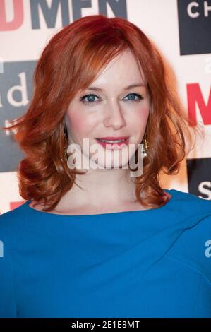Schauspielerin Christina Hendricks bei der Party im Royal Monceau Hotel zur Premiere von "man Men" am Sundance Channel in Paris, Frankreich, am 8. Februar 2011. Foto von Mireille Ampilhac/ABACAPRESS.COM Stockfoto