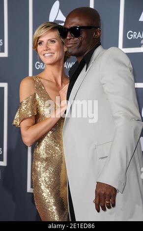 Heidi Klum und Seal kommen bei den 53. Grammy Awards an, die am 13. Februar 2011 im Staples Center in Los Angeles, Kalifornien, abgehalten werden. Foto von Lionel Hahn/ABACAPRESS.COM Stockfoto