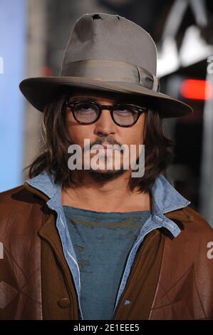 Johnny Depp bei der Premiere von Paramount Pictures 'Rango' in Los Angeles, CA, USA, 14. Februar 2011. Foto von Lionel Hahn/ABACAPRESS.COM Stockfoto