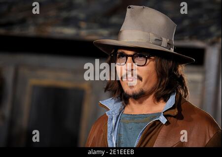 Johnny Depp bei der Premiere von Paramount Pictures 'Rango' in Los Angeles, CA, USA, 14. Februar 2011. Foto von Lionel Hahn/ABACAPRESS.COM Stockfoto