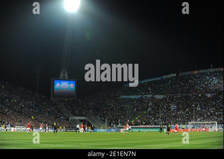 Allgemeine Ansicht während des UEFA Champions League 1/8 Finale Fußballspiel, Olympique de Marseille gegen Manchester United im Stade Velodrome in Marseille, Frankreich am 23. Februar 2011. Das Spiel endete in einem Unentschieden von 0-0. Foto von Christian Liewig/ABACAPRESS.COM Stockfoto