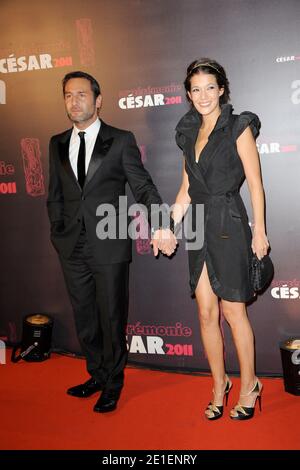 Gilles Lellouche und Melanie Doutey bei der Ankunft bei den 36. Cesar Film Awards, die am 25. Februar 2011 im Theater du Chatelet in Paris, Frankreich, stattfinden. Foto von Nicolas Briquet/ABACAPRESS.COM Stockfoto