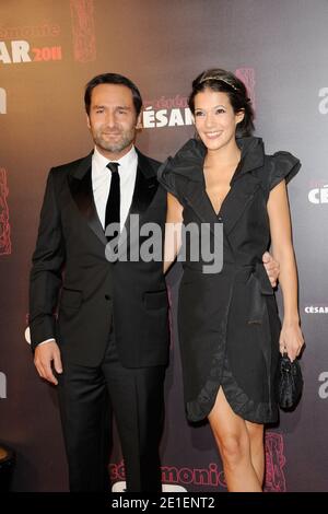 Gilles Lellouche und Melanie Doutey bei der Ankunft bei den 36. Cesar Film Awards, die am 25. Februar 2011 im Theater du Chatelet in Paris, Frankreich, stattfinden. Foto von Nicolas Briquet/ABACAPRESS.COM Stockfoto