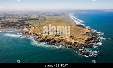 Luftaufnahme von Punta de Lobos, Pichilemu Chile Stockfoto