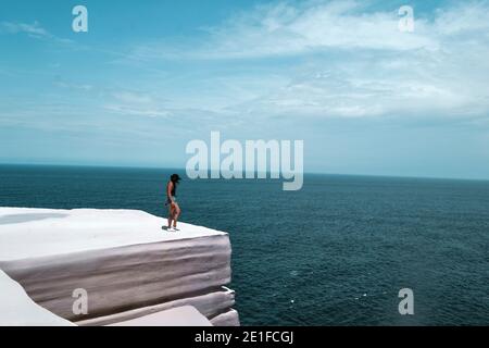 Blick auf das Meer an der australischen Küste am Kliff Stockfoto