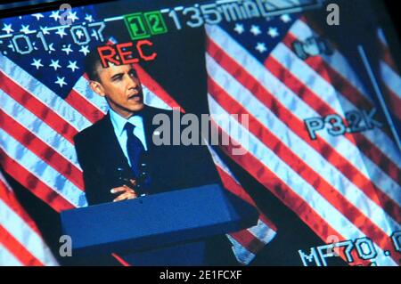 US-Präsident Barack Obama hält am 16. März 2011 bei einem DNC-Treffen in Washington, DC, USA, eine Rede. Foto von Kevin Dietsch/UPI/ABACAUSA.COM Stockfoto