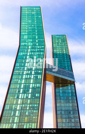 New York City, New York - 19. Februar 2019: Wahrzeichen der amerikanischen Kupfergebäude in Manhattan. Stockfoto