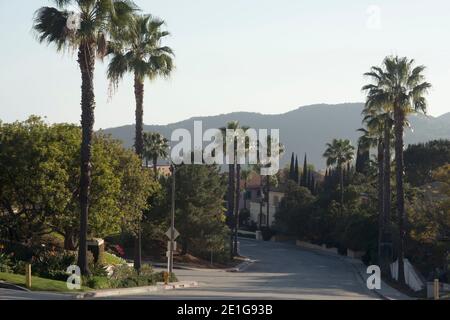 Blick von Pacific Highlands, Los Angeles, Kalifornien, USA Stockfoto