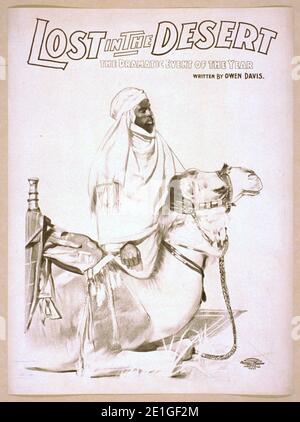 Lost in the Desert das dramatische Ereignis des Jahres - geschrieben von Owen Davis. Stockfoto