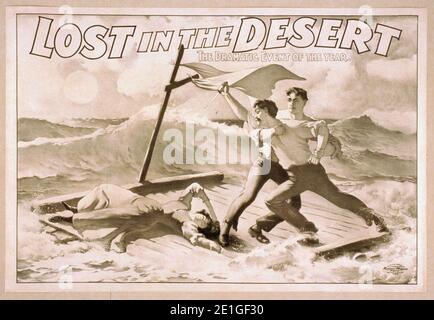 Verloren in der Wüste das dramatische Ereignis des Jahres. Stockfoto