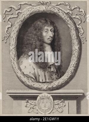 Louis II. De Bourbon Prinz von Condé von Robert Nanteuil. Stockfoto