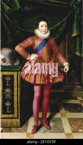 Louis XIII von Frankreich im Alter von 10 Jahren - Frans Pourbus II.. Stockfoto