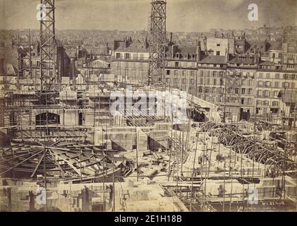 Louis-Émile Durandelle, Construction de l’Opéra, mars 1864. Stockfoto