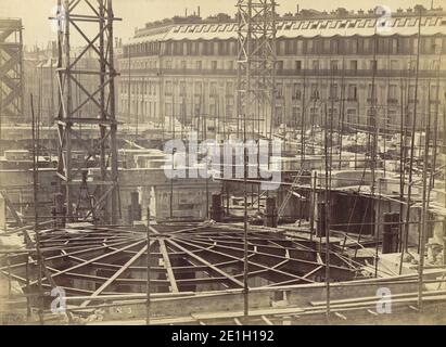 Louis-Émile Durandelle, Construction de l’Opéra, Mai 1864. Stockfoto