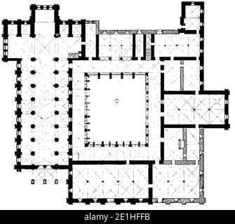 Lucien Bégule - L'abbaye de Fontenay et l'architecture cisterzienser Seite 095. Stockfoto