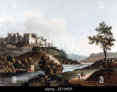 Ludlow Castle Okt1812. Stockfoto