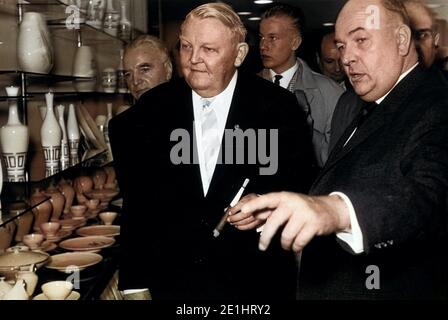 Deutschland - Deutsche Industriemesse 1961 in Hannover, Prof. Dr. Ludwig Erhard Stockfoto