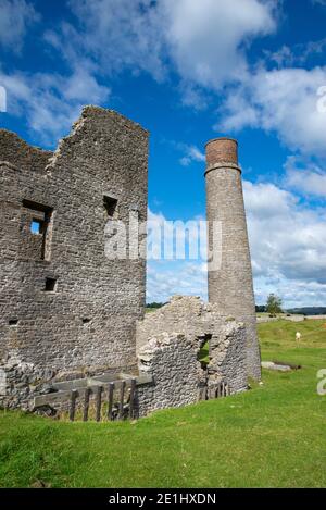 Elster Mine, Sheldon, Peak District, Derbyshire, England. Ein stilles Bleibergwerk mit 200 Jahren Geschichte. Stockfoto