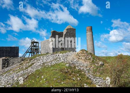Elster Mine, Sheldon, Peak District, Derbyshire, England. Ein stilles Bleibergwerk mit 200 Jahren Geschichte. Stockfoto