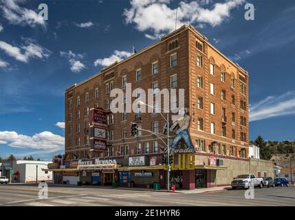 Hotel Nevada, erbaut 1929, in Ely, Great Basin, Nevada, USA Stockfoto