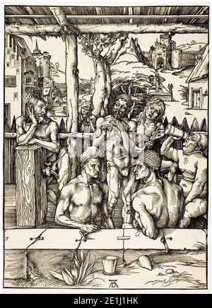 Albrecht Dürer, Herrenbad, Holzschnitt, 1496-1497 Stockfoto