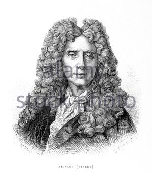 Pierre Mignard oder Pierre Mignard I, 1612 – 1695, war ein französischer Maler, bekannt für seine religiösen und mythologischen Szenen und Porträts, Vintage Illustration von 1870 Stockfoto