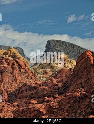 Turtlehead Peak im Red Rock Canyon National Conservation Area, NV Stockfoto