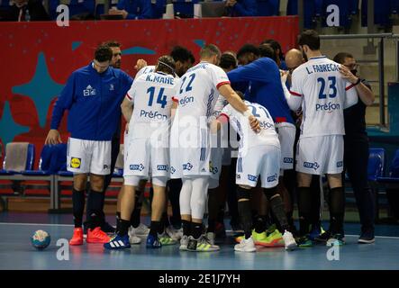 Zrenjanin, Serbien. Januar 2021. Das Team von Frankreich bereit für das Spiel. Quelle: Nikola Krstic/Alamy Live News Stockfoto