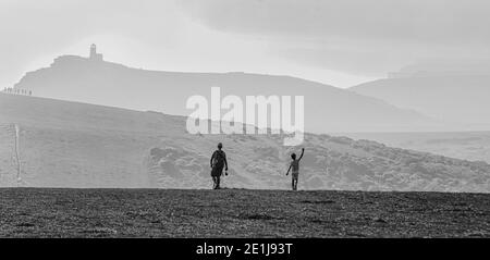 Beachy Kopf in schwarz und weiß 1 Stockfoto