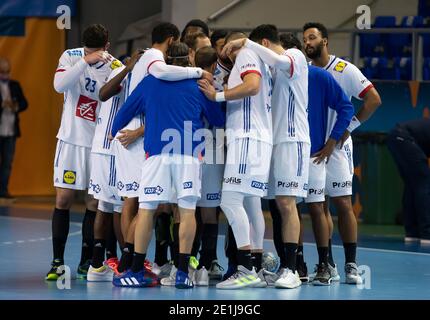 Zrenjanin, Serbien. Januar 2021. Das Team von Frankreich nach der Niederlage. Quelle: Nikola Krstic/Alamy Live News Stockfoto