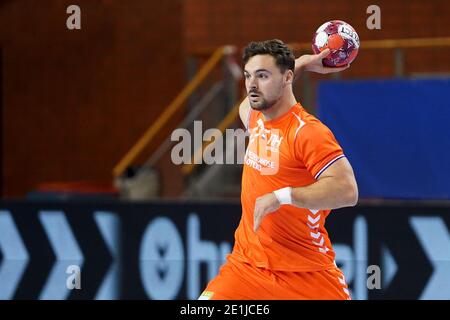 ALMERE, NIEDERLANDE - 6. JANUAR: Dani Baijens #77 der Niederlande während der Europameisterschaft Qualifikationsspiel zwischen den Niederlanden und Slowenen Stockfoto