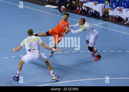 ALMERE, NIEDERLANDE - 6. JANUAR: Dani Baijens #77 der Niederlande während der Europameisterschaft Qualifikationsspiel zwischen den Niederlanden und Slowenen Stockfoto