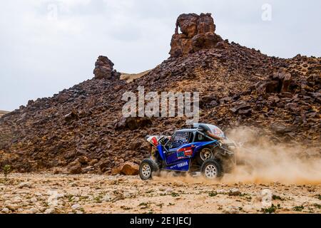 385 Ekstrom Mattias (swe), Bergvist Emil (swe), Yamaha, X-RAID Yamaha Racing Rally Unterstützte Team, Leichtfahrzeuge Prototyp - T3, Aktion während der 5. Etappe der Dakar 2021 zwischen Riad und Buraydah, in Saudi-Arabien am 7. Januar 2021 - Foto Florent Gooden / DPPI / LM Stockfoto