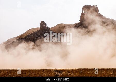 Buraydah, Saudi-Arabien. Januar 2021. Landschaft während der 5. Etappe der Dakar 2021 zwischen Riad und Buraydah, in Saudi-Arabien am 7. Januar 2021 - Foto Florent Gooden/DPPI/LM Credit: Gruppo Editoriale LiveMedia/Alamy Live News Stockfoto