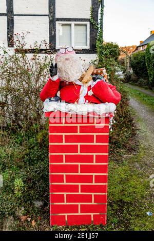 Saisonale Zahlen in Uffington, Shropshire Dezember 2020 Stockfoto